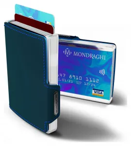 Kožená mini peňaženka Mondraghi Elegance Blue