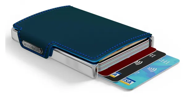 Kožená mini peňaženka Mondraghi Elegance Blue