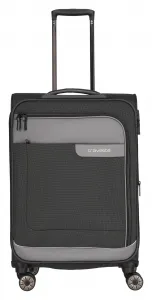 Stredný textilný kufor Travelite Viia 4w M Anthracite