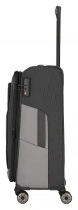 Stredný textilný kufor Travelite Viia 4w M Anthracite
