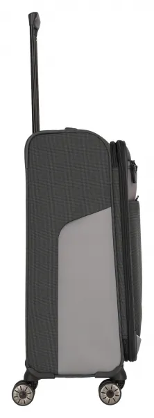 Stredný textilný kufor Travelite Viia 4w M Anthracite