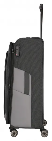 Veľký textilný kufor Travelite Viia 4w L Anthracite