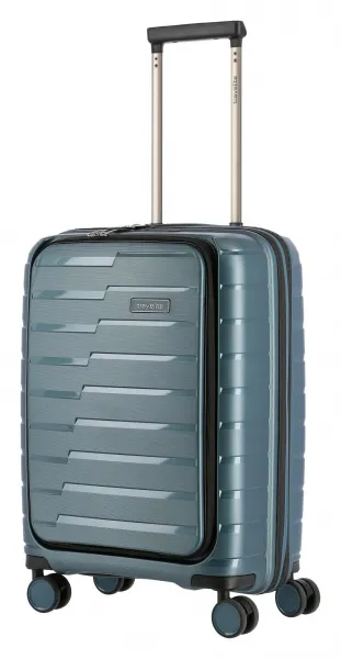 Palubný kufor na notebook Travelite Air Base 4w S Front pocket Ice blue