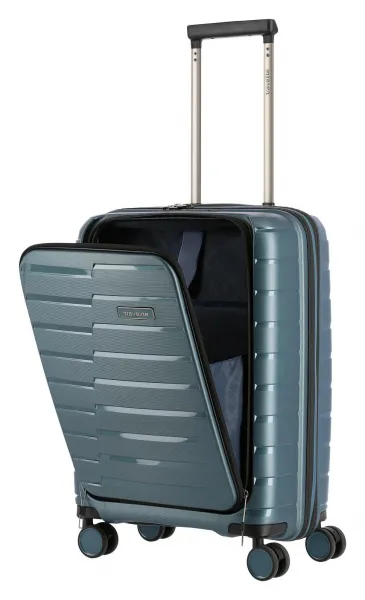 Palubný kufor na notebook Travelite Air Base 4w S Front pocket Ice blue