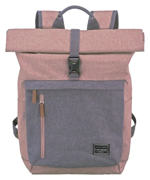 Roll top batoh Travelite Basics Roll-up Backpack Rose