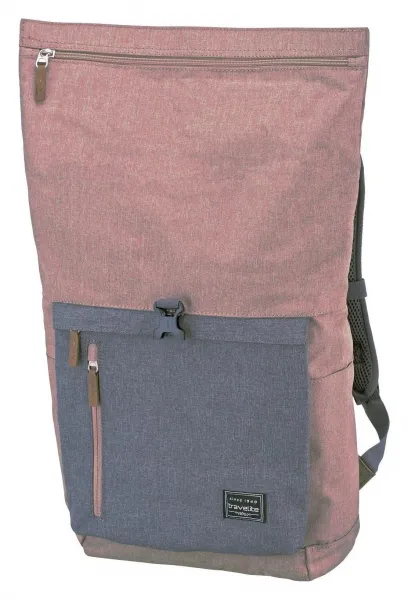 Roll top batoh Travelite Basics Roll-up Backpack Rose