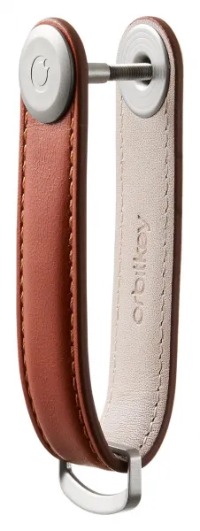 Krúžok na kľúče Orbitkey Leather - cognac/tan