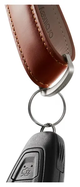 Krúžok na kľúče Orbitkey Leather - cognac/tan
