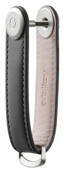 Krúžok na kľúče Orbitkey Leather - charcoal/grey