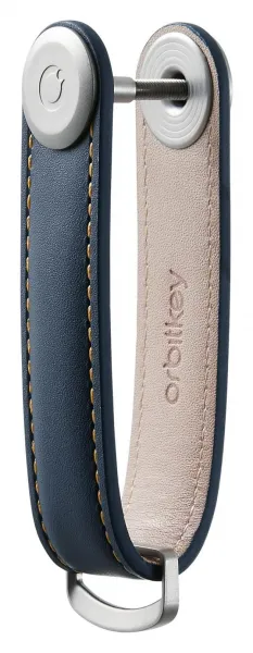 Krúžok na kľúče Orbitkey Leather - navy/tan