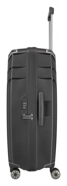 Veľký škrupinový kufor na kolieskach Travelite Elvaa 4w L Black