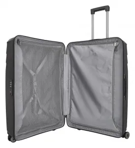 Veľký škrupinový kufor na kolieskach Travelite Elvaa 4w L Black