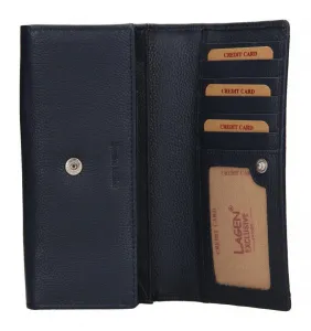 Dámska kožená peňaženka Lagen BLC/5064/621 Navy blue