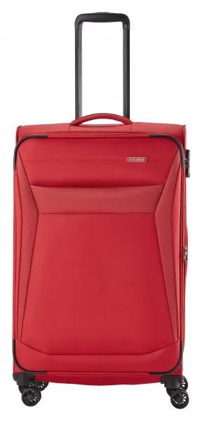 Veľký textilný kufor na kolieskach Travelite Chios L Red