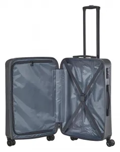 Stredný škrupinový kufor na kolieskach Travelite Bali M Anthracite