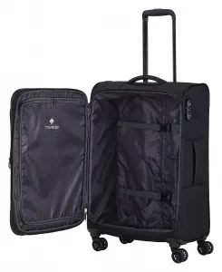 Stredný textilný kufor Travelite Chios M Black