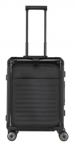 Hliníkový kufor Travelite Next 4w S Front pocket Black