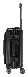 Hliníkový kufor Travelite Next 4w S Front pocket Black