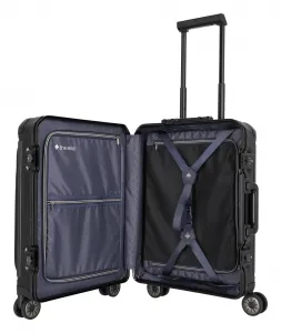 Hliníkový kufor Travelite Next 4w S Front pocket Black