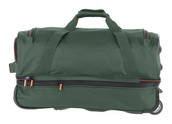 Cestovná taška na kolieskach Travelite Basics Wheeled duffle S Dark green
