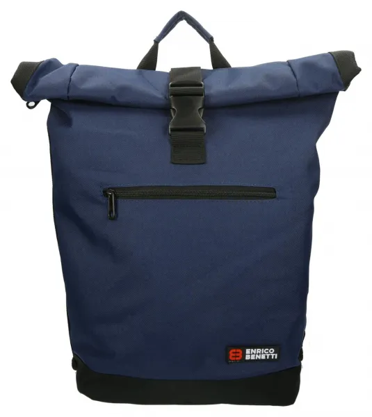 Roll top batoh Enrico Benetti Amsterdam Notebook Backpack Blue