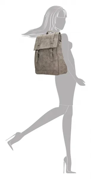 Dámsky batoh a kabelka 2v1 Enrico Benetti Amy Tablet Backpack Medium Taupe