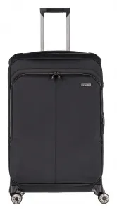Veľký textilný kufor na kolieskach Travelite Priima L Black
