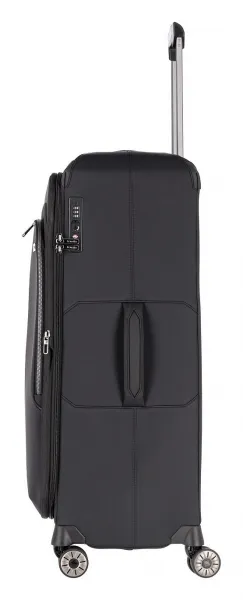 Veľký textilný kufor na kolieskach Travelite Priima L Black