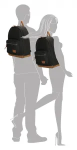 Retro ruksak Enrico Benetti Santiago Notebook Backpack 22 l Black