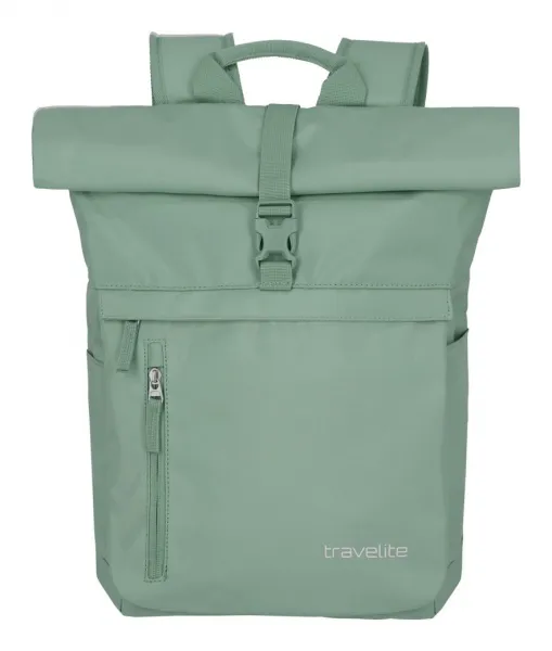 Roll top batoh Travelite Basics Roll-up Backpack Light green
