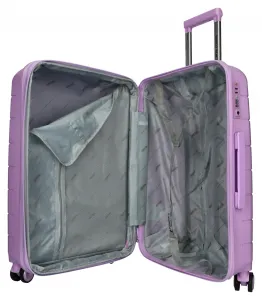 Stredný škrupinový kufor na kolieskach Enrico Benetti Montréal M Lilac