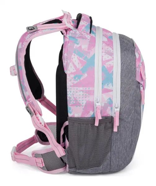 Školský batoh Bagmaster Porto 24 B Grey/Pink/Blue