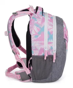 Školský batoh Bagmaster Porto 24 B Grey/Pink/Blue