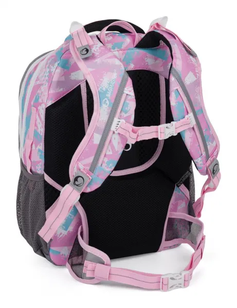 Školský batoh Bagmaster Porto 24 B Grey/Pink/Blue
