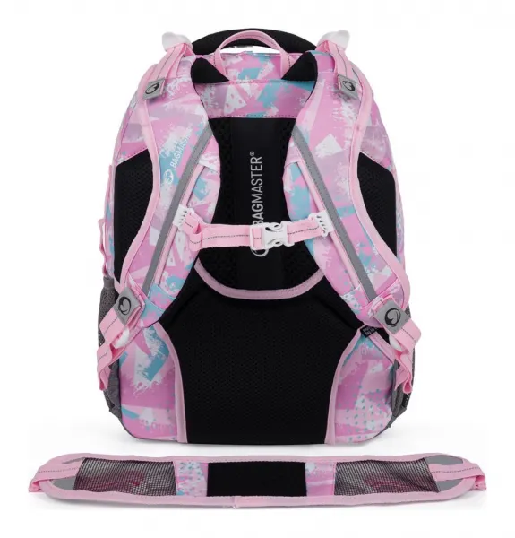 Školský batoh Bagmaster Porto 24 B Grey/Pink/Blue