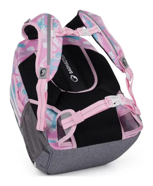 Školský batoh Bagmaster Porto 24 B Grey/Pink/Blue