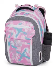 Školský batoh Bagmaster Porto 24 B Grey/Pink/Blue