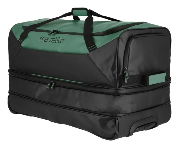 Cestovná taška na kolieskach Travelite Basics Wheeled Duffle exp. Black/green