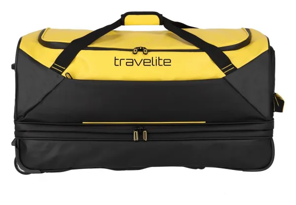 Cestovná taška na kolieskach Travelite Basics Wheeled Duffle exp. Black/yellow