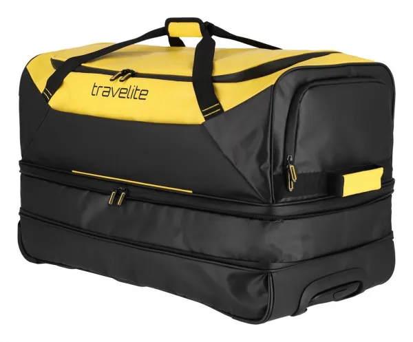 Cestovná taška na kolieskach Travelite Basics Wheeled Duffle exp. Black/yellow