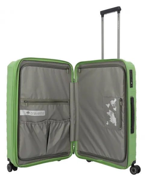 Veľký škrupinový kufor Travelite Mooby L Green