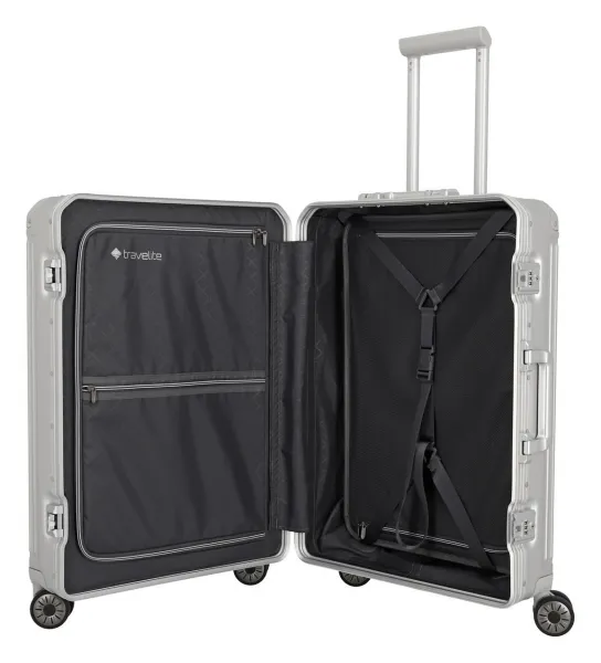 Hliníkový kufor Travelite Next 2.0 M Silver