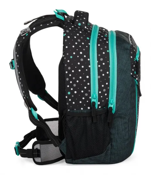 Školský batoh Bagmaster Porto 24 C Black/turquoise