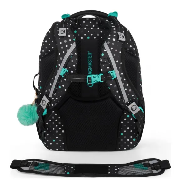 Školský batoh Bagmaster Porto 24 C Black/turquoise