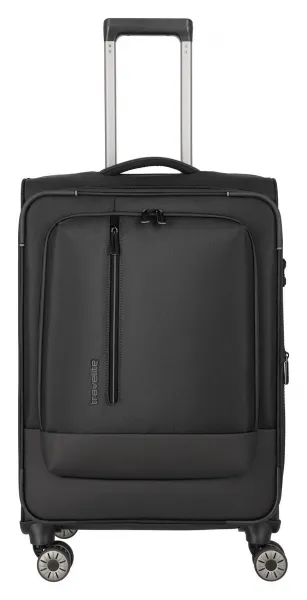 Stredný textilný kufor na kolieskach Travelite Crosslite 5.0 M Black