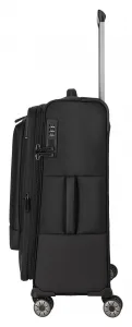 Stredný textilný kufor na kolieskach Travelite Crosslite 5.0 M Black