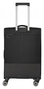Stredný textilný kufor na kolieskach Travelite Crosslite 5.0 M Black