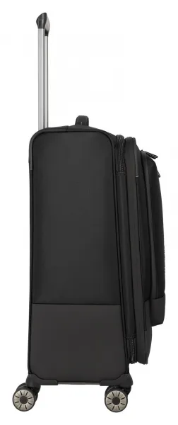 Stredný textilný kufor na kolieskach Travelite Crosslite 5.0 M Black