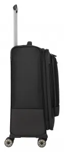 Stredný textilný kufor na kolieskach Travelite Crosslite 5.0 M Black
