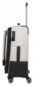 Stredný textilný kufor na kolieskach Travelite Crosslite 5.0 M White Sand